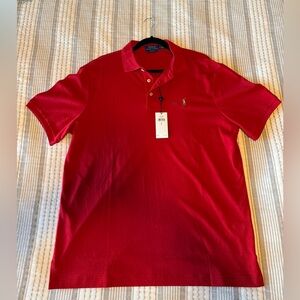 NWT Ralph Lauren Men's Vibrant Red Polo Shirt size Large